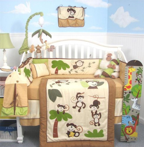 monkey crib set